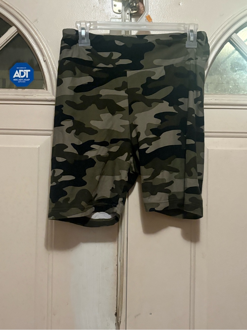 No Boundaries Green and Black Camo Bike Shorts